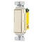 Hubbell Wiring Device-Kellems TradeSelect, Switches and Lighting Controls, Decorator Switch, Residential Grade, Rocker Switch, General Purpose AC, Three Way, 15A 120/277V AC, Push Back and Side Wired, Light RSD315LA - alternate 2